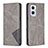 Coque Portefeuille Livre Cuir Etui Clapet B07F pour Oppo Reno8 Z 5G Gris