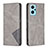 Coque Portefeuille Livre Cuir Etui Clapet B07F pour Realme 9i 4G Gris