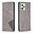 Coque Portefeuille Livre Cuir Etui Clapet B07F pour Realme C35 Gris