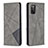 Coque Portefeuille Livre Cuir Etui Clapet B07F pour Samsung Galaxy A02s Gris