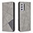 Coque Portefeuille Livre Cuir Etui Clapet B07F pour Samsung Galaxy A34 5G Gris