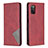 Coque Portefeuille Livre Cuir Etui Clapet B07F pour Samsung Galaxy M02s Rouge