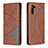 Coque Portefeuille Livre Cuir Etui Clapet B07F pour Samsung Galaxy Note 10 5G Marron