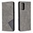 Coque Portefeuille Livre Cuir Etui Clapet B07F pour Samsung Galaxy Note 20 5G Gris