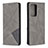 Coque Portefeuille Livre Cuir Etui Clapet B07F pour Samsung Galaxy Note 20 Ultra 5G Gris