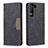 Coque Portefeuille Livre Cuir Etui Clapet B07F pour Samsung Galaxy S21 FE 5G Noir