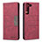 Coque Portefeuille Livre Cuir Etui Clapet B07F pour Samsung Galaxy S21 FE 5G Rouge