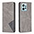 Coque Portefeuille Livre Cuir Etui Clapet B07F pour Xiaomi Redmi Note 12 4G Gris