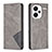 Coque Portefeuille Livre Cuir Etui Clapet B07F pour Xiaomi Redmi Note 13 Pro+ Plus 5G Gris