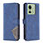Coque Portefeuille Livre Cuir Etui Clapet B08F pour Motorola Moto Edge (2023) 5G Bleu