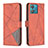 Coque Portefeuille Livre Cuir Etui Clapet B08F pour Motorola Moto Edge 40 Neo 5G Orange