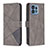 Coque Portefeuille Livre Cuir Etui Clapet B08F pour Motorola Moto Edge 40 Pro 5G Gris