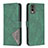 Coque Portefeuille Livre Cuir Etui Clapet B08F pour Nokia C32 Vert