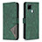 Coque Portefeuille Livre Cuir Etui Clapet B08F pour Realme 7i RMX2193 Vert