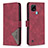 Coque Portefeuille Livre Cuir Etui Clapet B08F pour Realme C21 Rouge