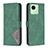 Coque Portefeuille Livre Cuir Etui Clapet B08F pour Realme C30s Vert