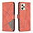 Coque Portefeuille Livre Cuir Etui Clapet B08F pour Realme C35 Orange