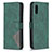 Coque Portefeuille Livre Cuir Etui Clapet B08F pour Samsung Galaxy A02 Vert