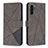 Coque Portefeuille Livre Cuir Etui Clapet B08F pour Samsung Galaxy A04s Gris