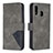 Coque Portefeuille Livre Cuir Etui Clapet B08F pour Samsung Galaxy A40 Gris