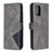 Coque Portefeuille Livre Cuir Etui Clapet B08F pour Samsung Galaxy A91 Gris