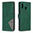 Coque Portefeuille Livre Cuir Etui Clapet B08F pour Samsung Galaxy M10S Vert