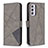 Coque Portefeuille Livre Cuir Etui Clapet B08F pour Samsung Galaxy M54 5G Gris