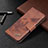 Coque Portefeuille Livre Cuir Etui Clapet B08F pour Samsung Galaxy S21 Ultra 5G Marron