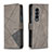 Coque Portefeuille Livre Cuir Etui Clapet B08F pour Samsung Galaxy Z Fold3 5G Gris