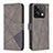 Coque Portefeuille Livre Cuir Etui Clapet B08F pour Xiaomi Redmi Note 13 5G Gris