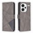 Coque Portefeuille Livre Cuir Etui Clapet B08F pour Xiaomi Redmi Note 13 Pro+ Plus 5G Gris