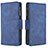 Coque Portefeuille Livre Cuir Etui Clapet B10F pour Samsung Galaxy A12 Nacho Bleu