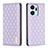 Coque Portefeuille Livre Cuir Etui Clapet B11F pour Huawei Honor X7a Violet