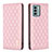 Coque Portefeuille Livre Cuir Etui Clapet B11F pour Nokia G22 Or Rose