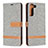 Coque Portefeuille Livre Cuir Etui Clapet B11F pour Samsung Galaxy S21 5G Gris