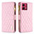 Coque Portefeuille Livre Cuir Etui Clapet B12F pour Motorola Moto G84 5G Or Rose