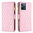 Coque Portefeuille Livre Cuir Etui Clapet B12F pour Realme C31 Or Rose