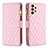 Coque Portefeuille Livre Cuir Etui Clapet B12F pour Samsung Galaxy A13 4G Or Rose