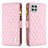 Coque Portefeuille Livre Cuir Etui Clapet B12F pour Samsung Galaxy A22s 5G Or Rose