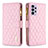 Coque Portefeuille Livre Cuir Etui Clapet B12F pour Samsung Galaxy A72 4G Or Rose