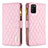 Coque Portefeuille Livre Cuir Etui Clapet B12F pour Samsung Galaxy F02S SM-E025F Or Rose