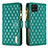 Coque Portefeuille Livre Cuir Etui Clapet B12F pour Samsung Galaxy F12 Vert