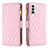 Coque Portefeuille Livre Cuir Etui Clapet B12F pour Samsung Galaxy F23 5G Or Rose