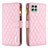 Coque Portefeuille Livre Cuir Etui Clapet B12F pour Samsung Galaxy F42 5G Or Rose