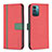 Coque Portefeuille Livre Cuir Etui Clapet B13F pour Nokia G11 Rouge