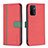 Coque Portefeuille Livre Cuir Etui Clapet B13F pour OnePlus Nord N200 5G Rouge