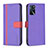 Coque Portefeuille Livre Cuir Etui Clapet B13F pour Oppo A16 Violet