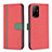 Coque Portefeuille Livre Cuir Etui Clapet B13F pour Oppo A94 5G Rouge