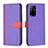 Coque Portefeuille Livre Cuir Etui Clapet B13F pour Oppo A94 5G Violet