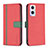 Coque Portefeuille Livre Cuir Etui Clapet B13F pour Oppo Reno7 Lite 5G Rouge